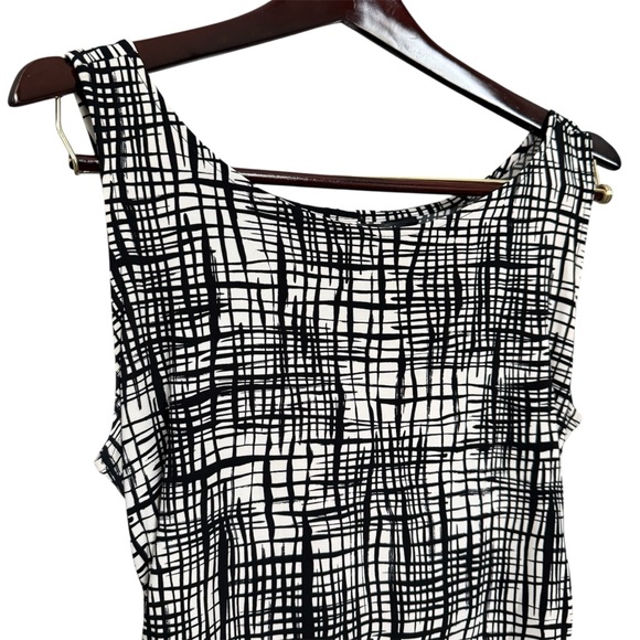 Norma Kamali Sleeveless Stretch Jersey Ruched Mini Dress Broken Mesh Size Large - Picture 5 of 12